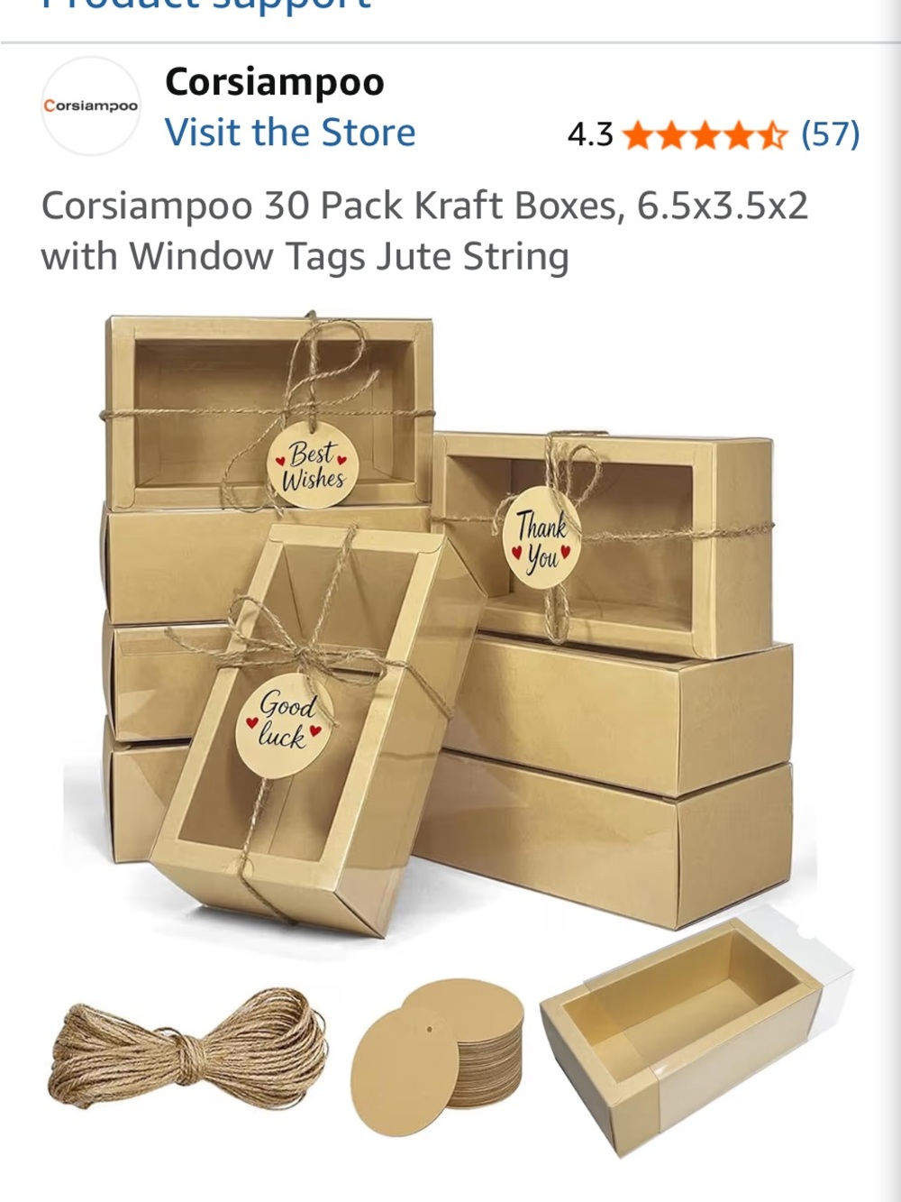 25 Window craft boxes - Natural Brown